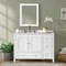 Alaterre Furniture Williamsburg 2pc Wooden Bathroom Vanity Set - 48-in. L Vanity, 30-in. L Rectangular Mirror, White AVAN4800WHB - alternate 6